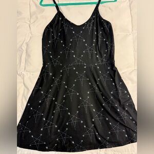 Too Fast - Rose Pentagram Skater Dress w/ Deep V Back (NWOT) - Medium